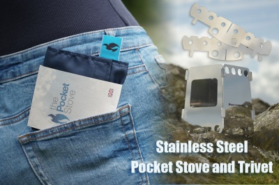 The Pocket Stove - Stainless Steel (Inc Trivet)